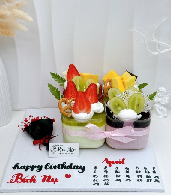 Sét bánh ly panna cotta tặng bạn thân