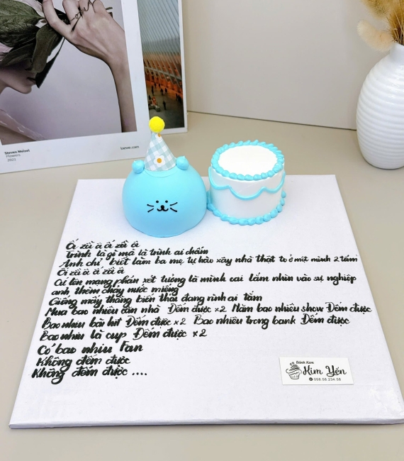 Bánh kem hàn quốc mini viết chữ chúc mừng