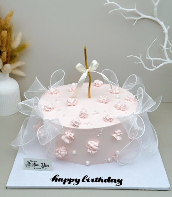 Bánh kem hàn quốc kèm phụ kiện nơ xinh 