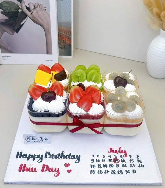 Sét bánh ly panna cotta tặng bạn thân