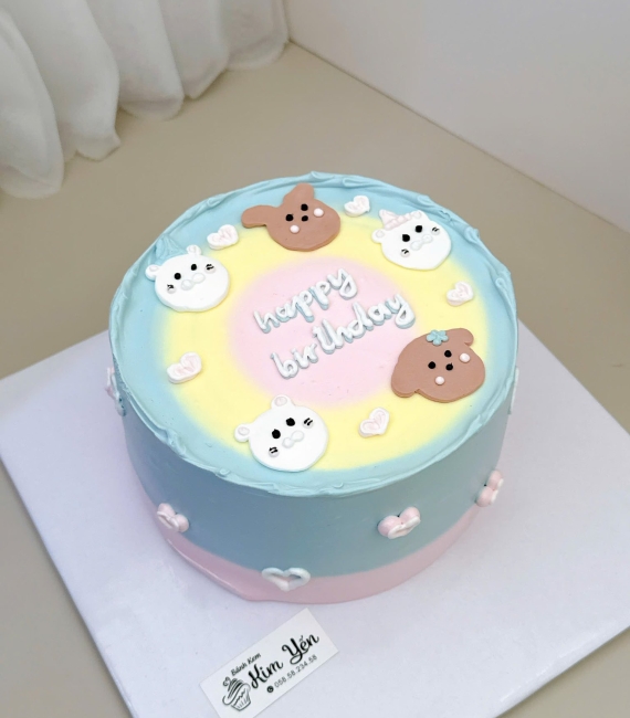 Bánh kem hàn quốc hình gấu đáng yêu