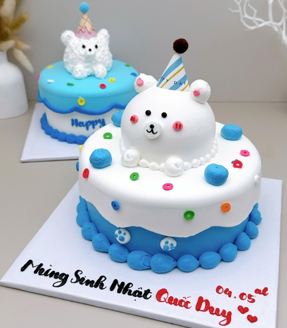 Bánh kem hàn quốc hình gấu đáng yêu