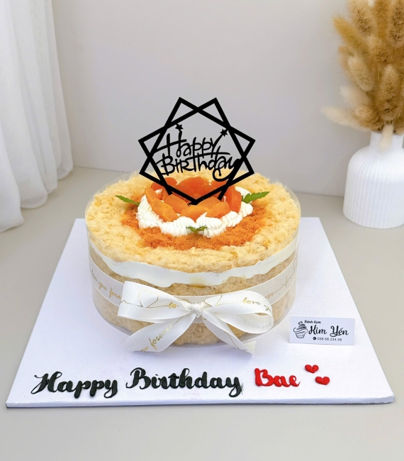 Bánh sinh nhật bông lan trứng muối tặng em yêu  20/10