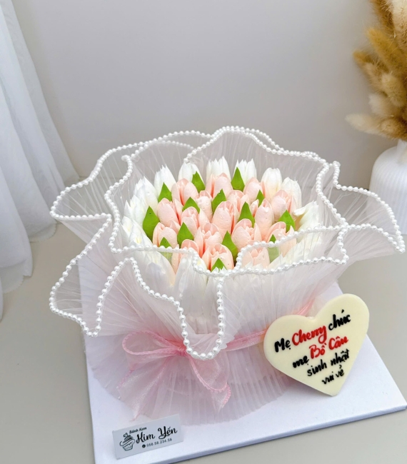 Bánh kem hoa Tulip