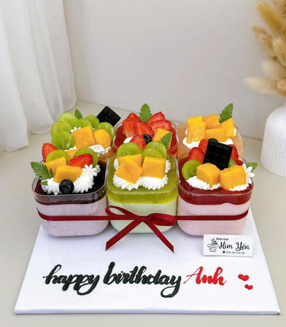 Sét bánh 6 ly panna cotta