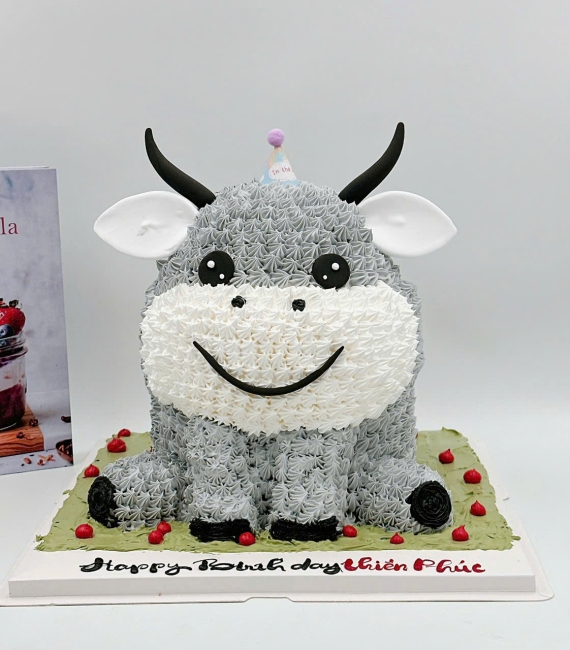 Mẫu bánh thôi nôi tạo hình con trâu