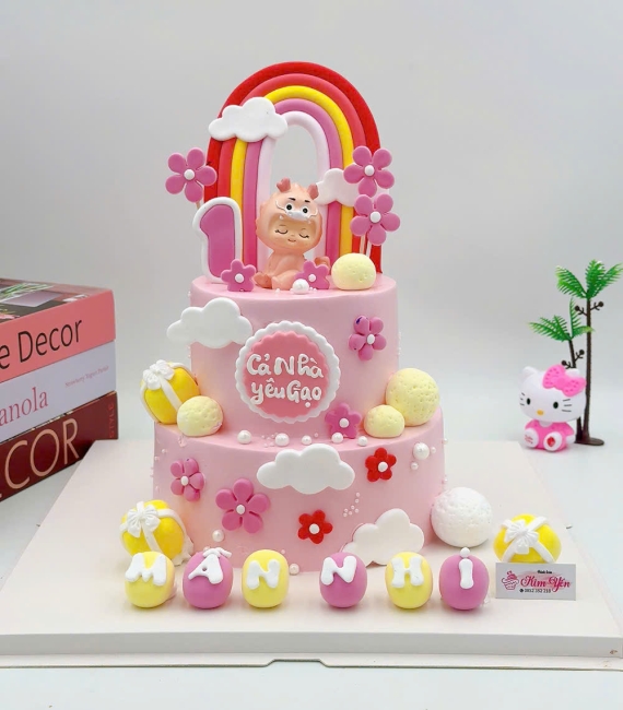 Mẫu bánh thôi nôi tạo hình cho bé gái xinh 