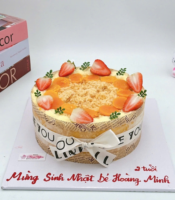 Mẫu bánh bông lan trứng muối tặng bé trai