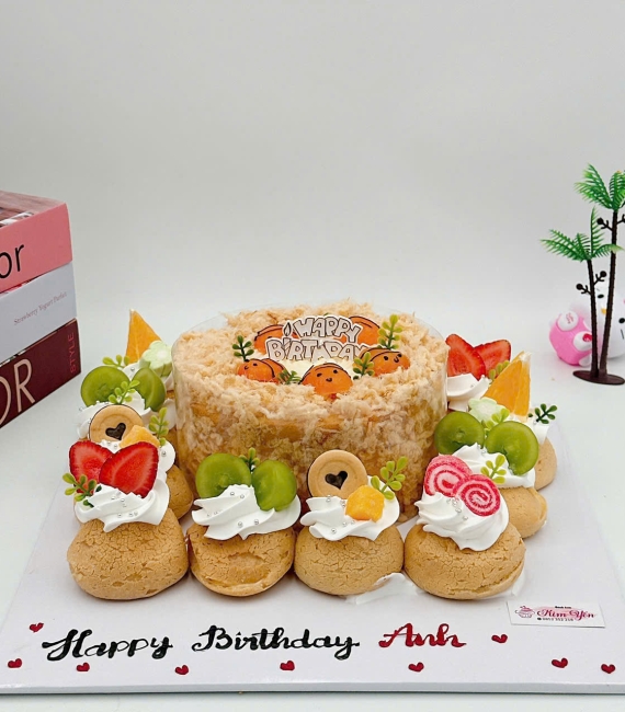 Mẫu bánh bông lan trứng muối kèm su dai