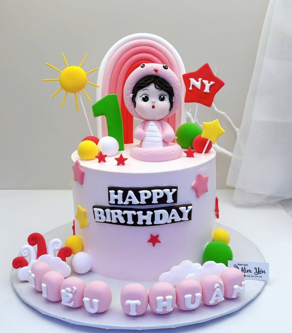 Mẫu bánh thôi nôi công chúa tuổi rắn