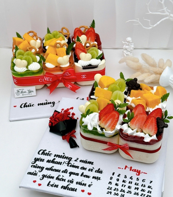 Set Panacotta Ngũ Sắc Trái Cây