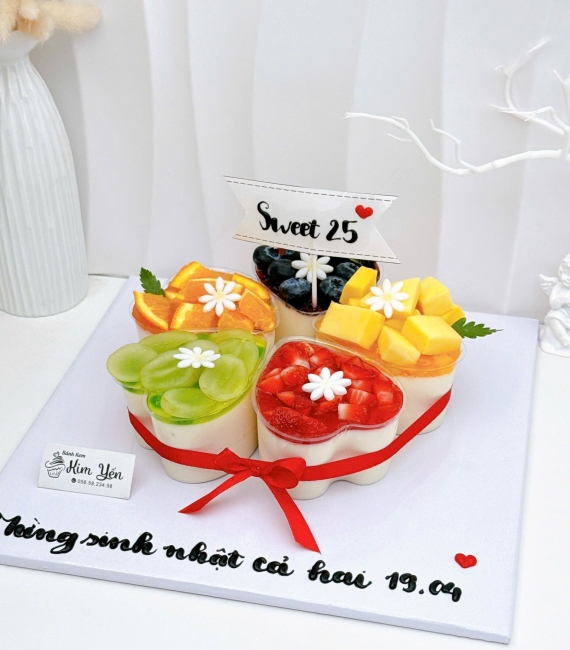 Sét bánh sinh nhật panna cotta đủ vị