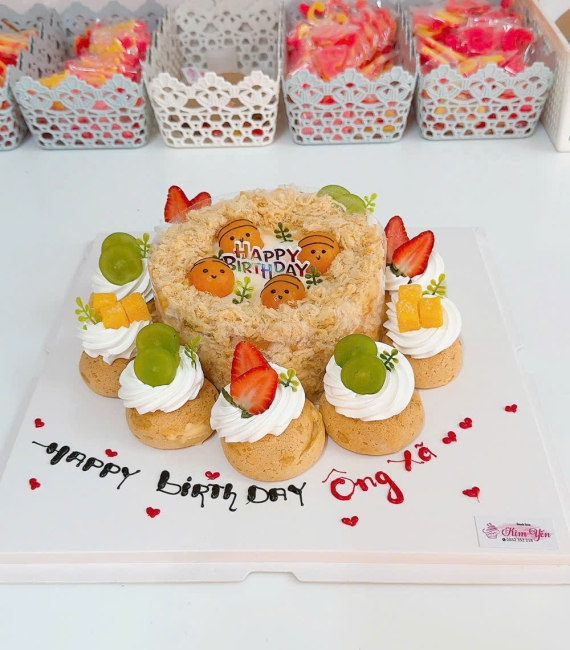 Sét bánh sudai  kèm bánh bông lan trứng muối 