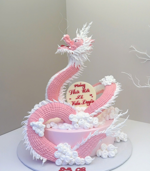  Bánh kem con rồng thôi nôi đầy tháng