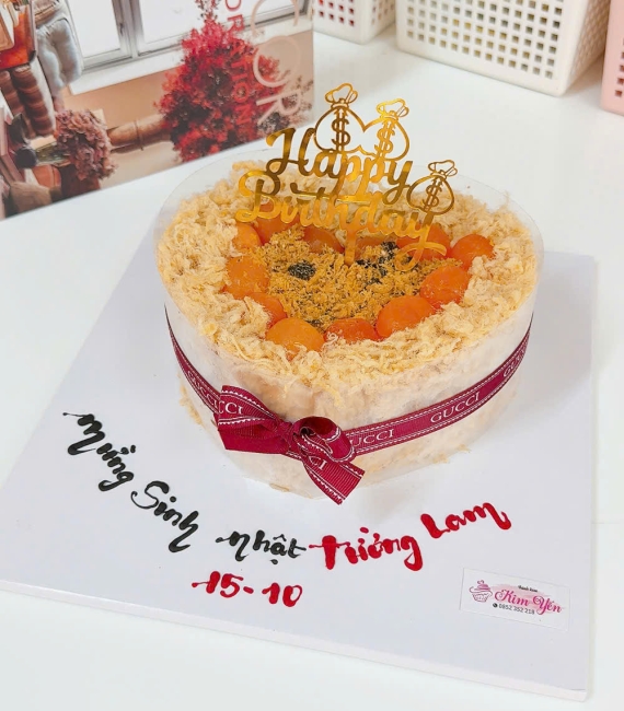 Mẫu bánh bông lan trứng muối làm theo yêu cầu