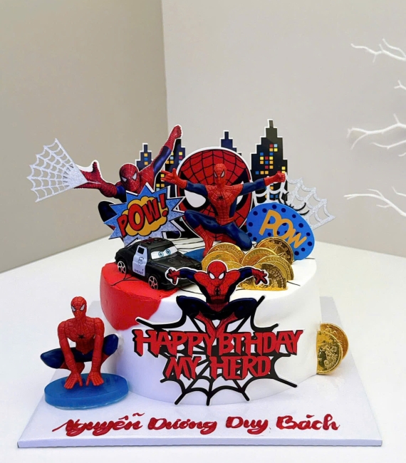 Bánh kem người nhện mẫu siêu hot cho bé trai