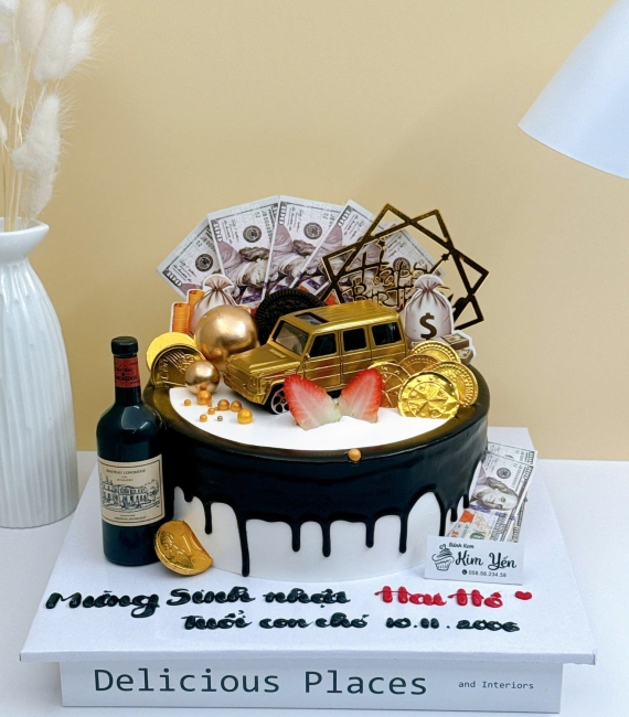 Mẫu bánh kem tặng nam làm theo yêu cầu hot cao lãnh