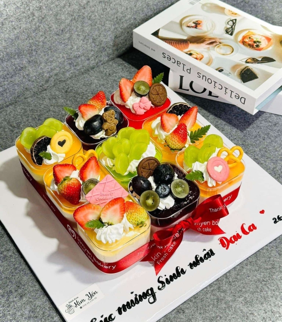 Sét Pannacotta đủ vị mừng sinh nhật 9 ly