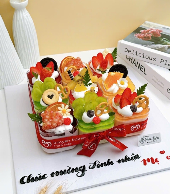 Sét Pannacotta đủ vị mừng sinh nhật 9 ly mừng sinh nhật mẹ