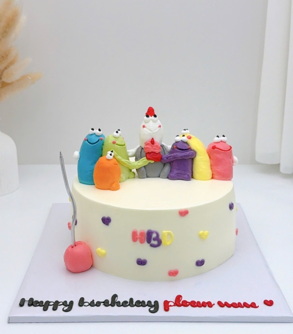 Bánh kem style Hàn Quốc vẻ chibi nhóm bạn nhây 