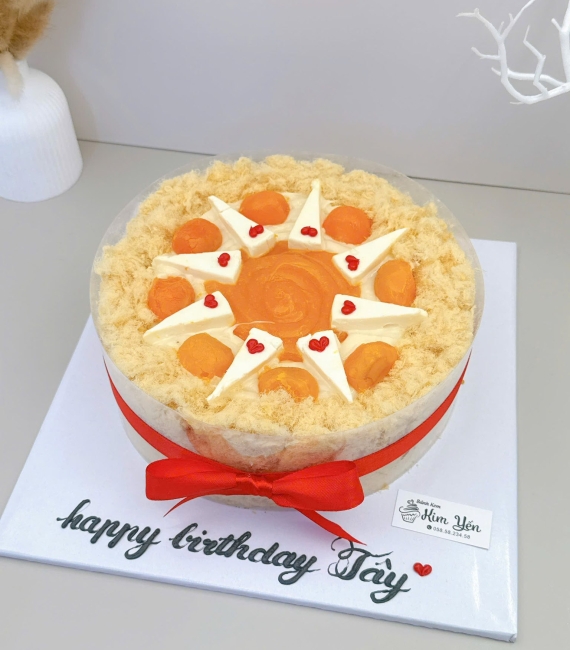 Mẫu bánh bông lan trứng muối trang trí theo yêu cầu