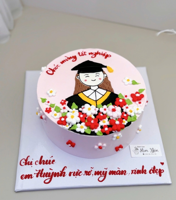 Bánh kem tốt nghiệp dành cho nữ ở cao lãnh