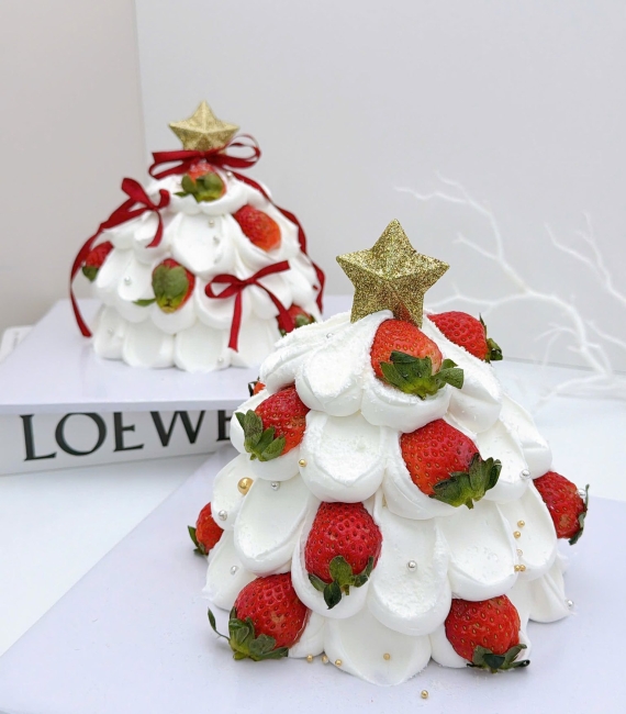 Bánh kem cây thông noel giáng sinh