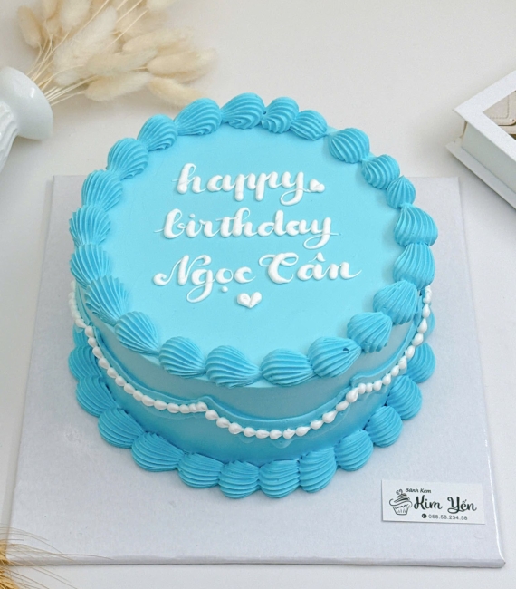 Bánh kem style Hàn Quốc tone xanh dương