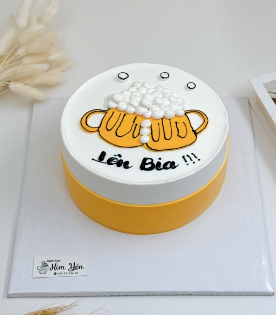 Tổng mẫu mẫu bánh kem vẻ chibi 2 ly bia 