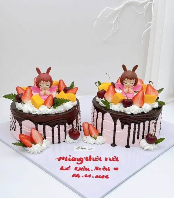 Bánh kem trái cây tặng cho bé gái hot 2026