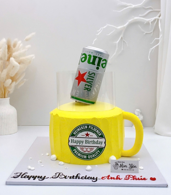 Tổng hợp mẫu bánh ly bia heniken dành cho nam