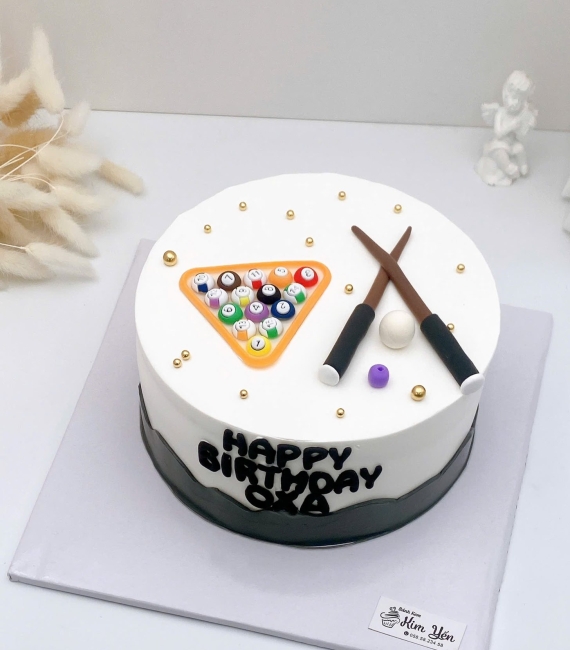 Bánh kem dành cho team yêu thích mê bộ môn bida hot 2026