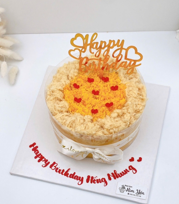 Mẫu bánh bông lan trứng muối tặng bạn nữ 