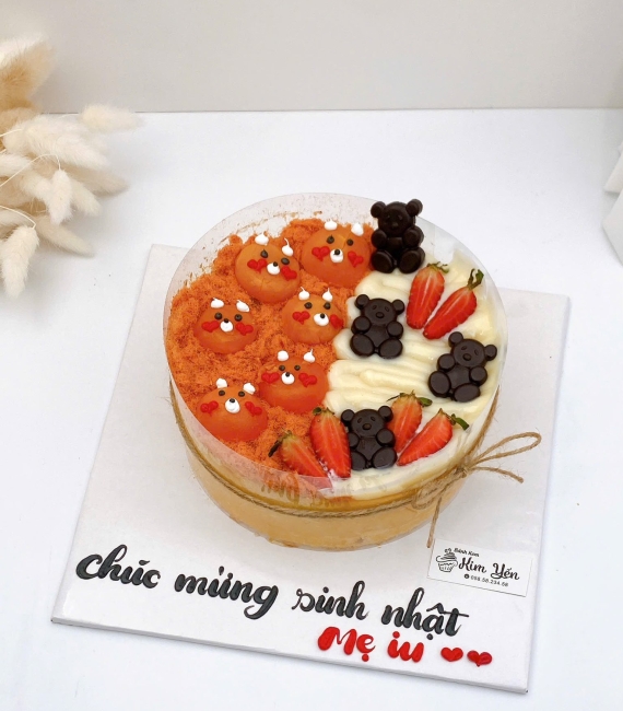 Mẫu bánh bông lan trứng muối tặng mẹ hot 