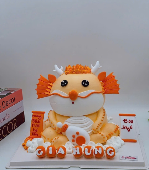 Bánh Kem Thôi Nôi Chú Rồng Cam 