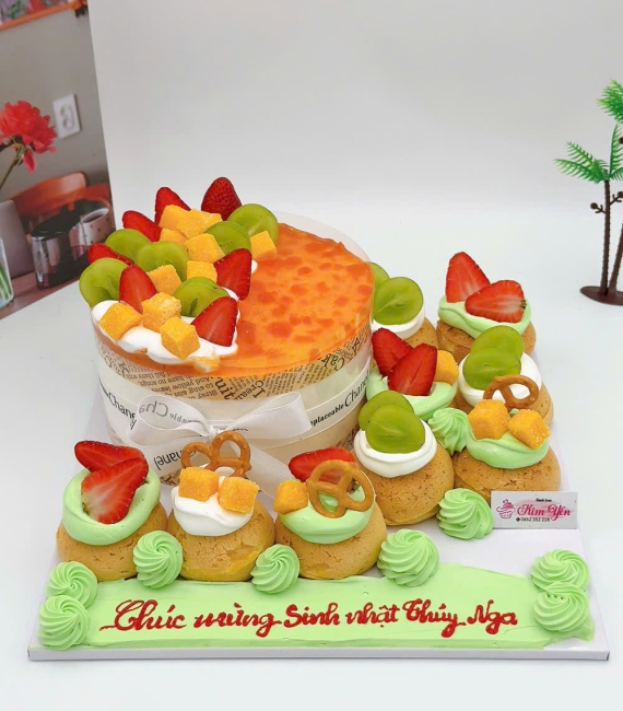 Sét bánh sudai  kèm bánh bông lan trứng muối tặng 20/10