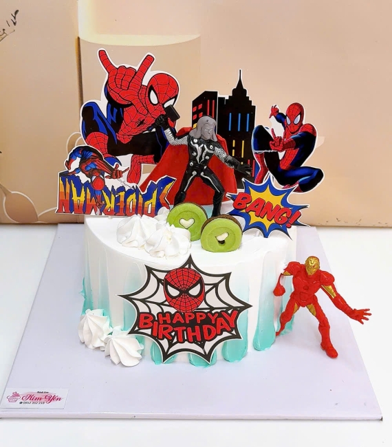 Mẫu bánh kem dành cho bé trai thế giới người nhện siêu hot