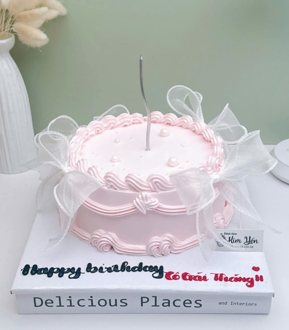 Bánh kem hồng dễ thương