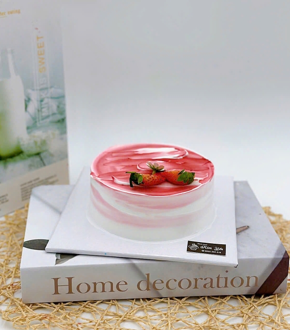 Bánh kem style Hàn dễ thương màu hồng