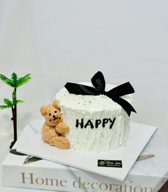 Bánh kem Tone trắng đen 