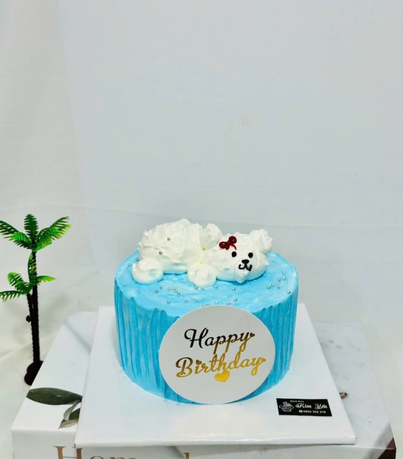 Bánh kem Tone xanh dễ thương 