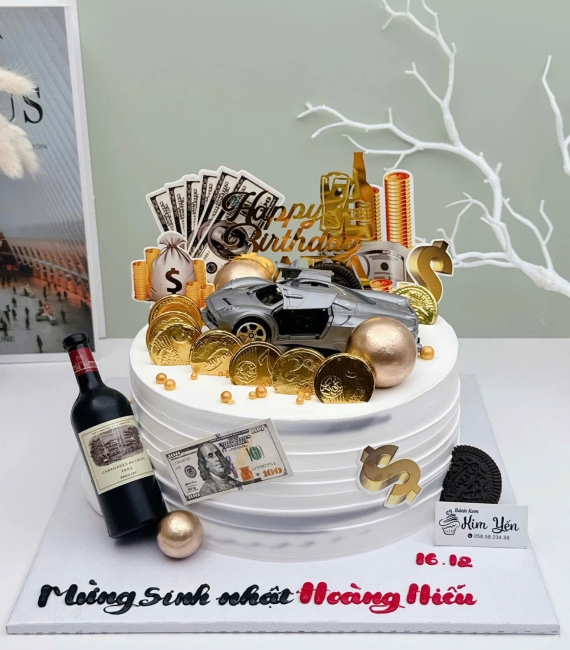 Bánh kem hình chai rượu 