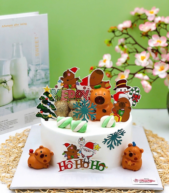 Bánh Kem hoạt hình gấu noel 
