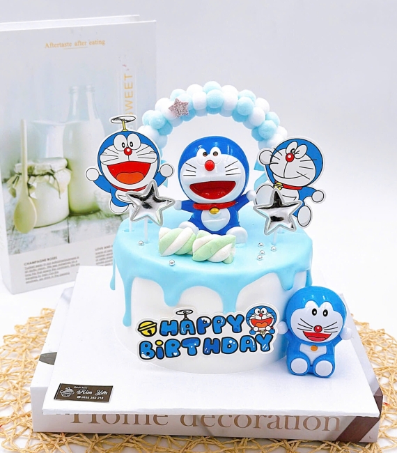 Bánh Kem hoạt hình Đô rê Mon
