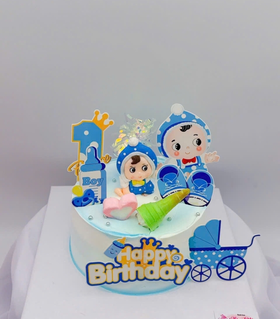 Bánh Kem Biển Xanh - Chúc Bé Luôn Vui Tươi Như Sóng Biển