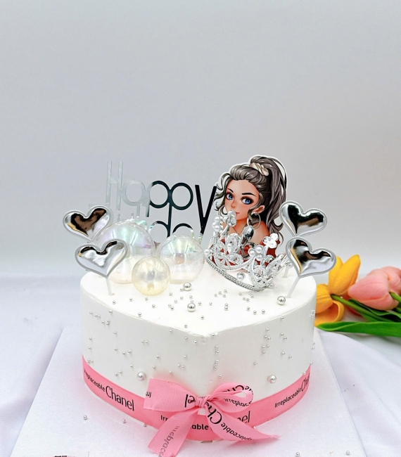 Bánh kem màu hồng dành cho em yêu