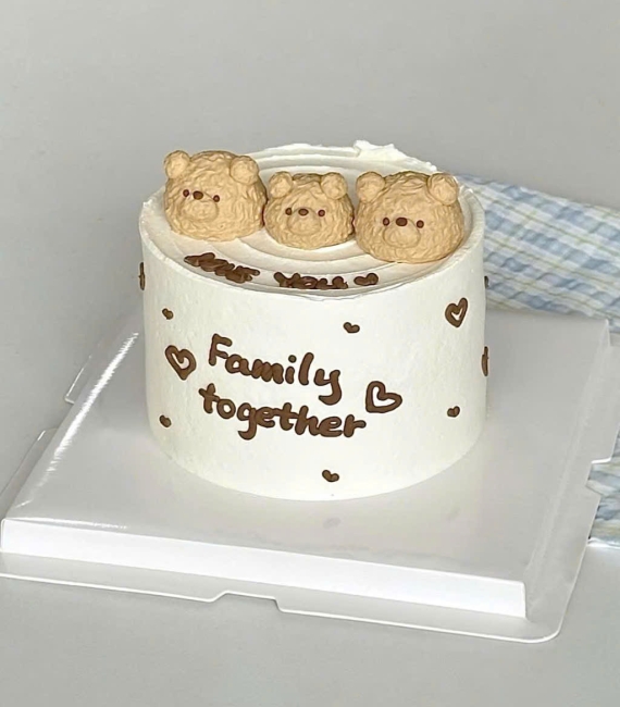  Bánh kem hàn quốc tone nâu trắng