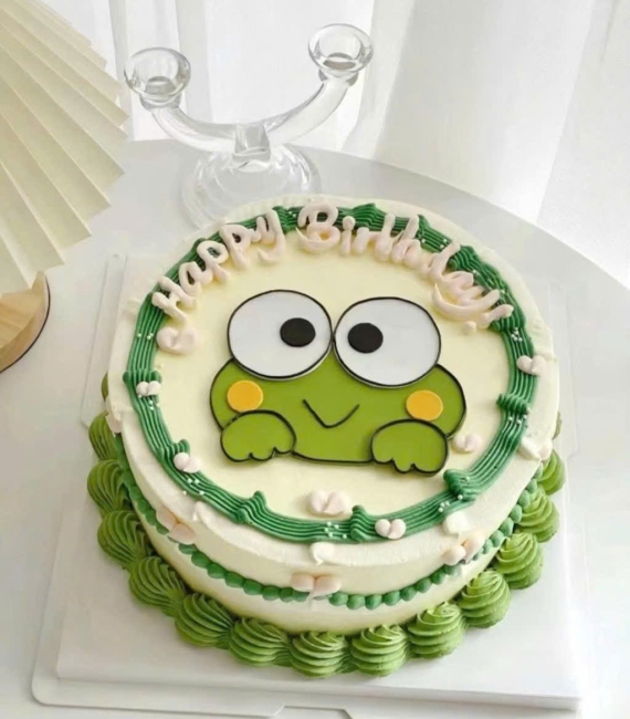  Bánh kem hàn quốc trang trí chú ếch