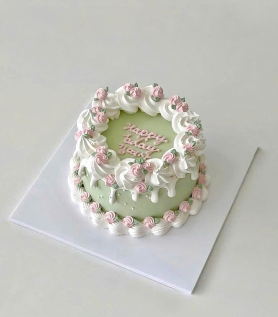  Bánh kem hàn quốc trang trí hoa