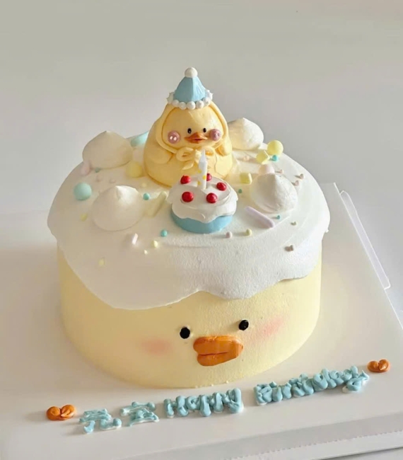  Bánh kem hàn quốc chú vịt đáng yêu